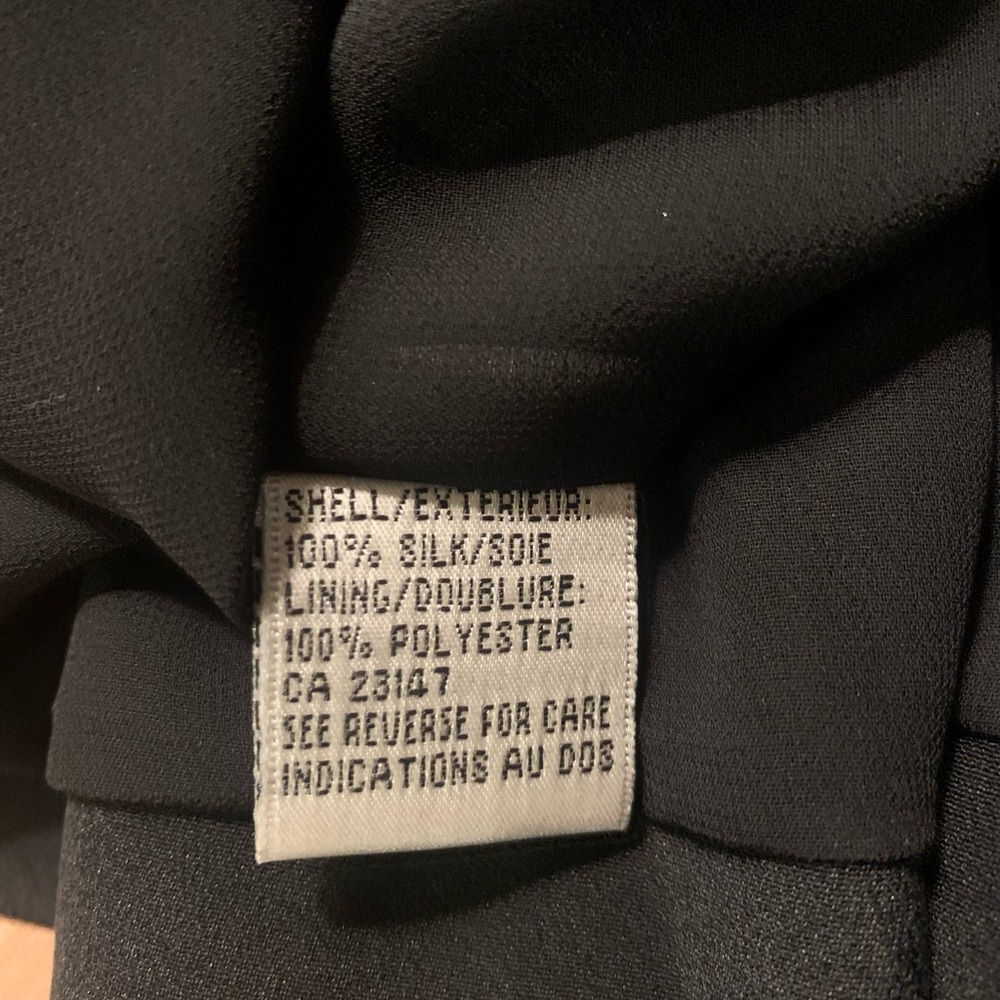 Talbots Silk Black V-Neck Top - Picture 6 of 6